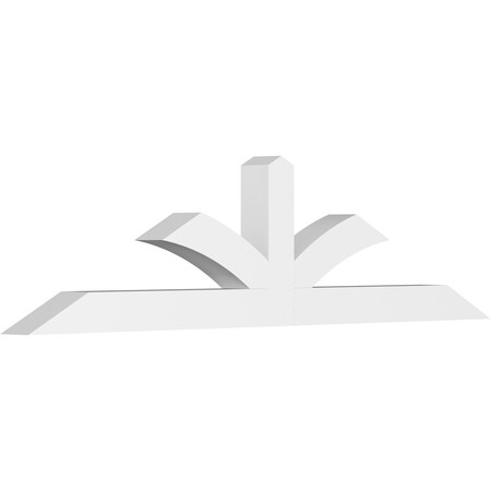 Ekena Millwork Richland Architectural Grade PVC Gable Bracket, 72"W x 18"H x 4"D x 4"F, 6/12 Pitch GBP072X18X0404RIC00
